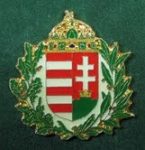  Lombos magyar címer, 30 mm-es, fehér háttér