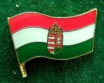 Kitűző, Magyar címeres zászló, 21 mm