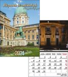   2024 Naptár fali T-Calendar A/4 tűzött, Múzeumok és emlékhelyek