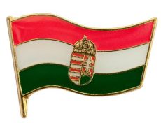 Kitűző címeres Magyar zászló 18 mm