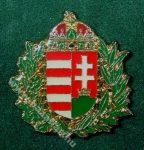 Lombos magyar címer, festett lomb, 23 mm-es