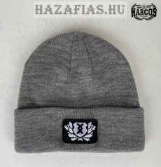 Magyar Harcos-Kötött sapka-Pajzs hímzéssel/szürke