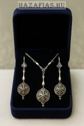 Keszthelyi hármaslevél készlet-holdkővel 