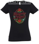 Női póló-Hungarian/fekete