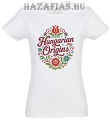 Női póló-Hungarian/fehér