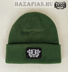Magyar Harcos-Kötött sapka-Pajzs hímzéssel/zöld