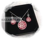 Temesi életfa medál nagy+ függő/ Borvörös