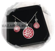 Temesi életfa medál nagy+ függő/ Borvörös